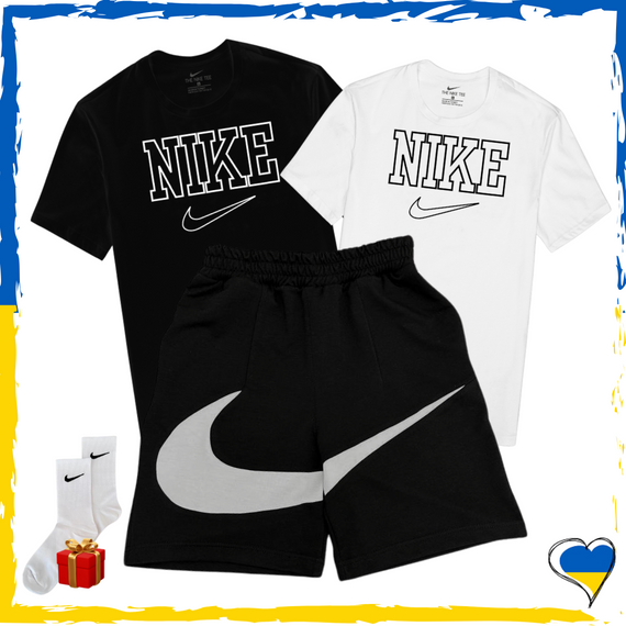 Комплект шорти Nike Big Swoosh та футболки 2шт Nike. Комплект Найк Біг Свуш XS/S