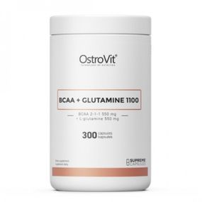 Аминокислота BCAA для спорта OstroVit BCAA + Glutamine 1100 mg 300 Caps