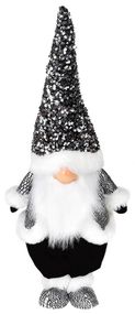 Мяка іграшка Гном black and white 22х16х55 см у паєтках