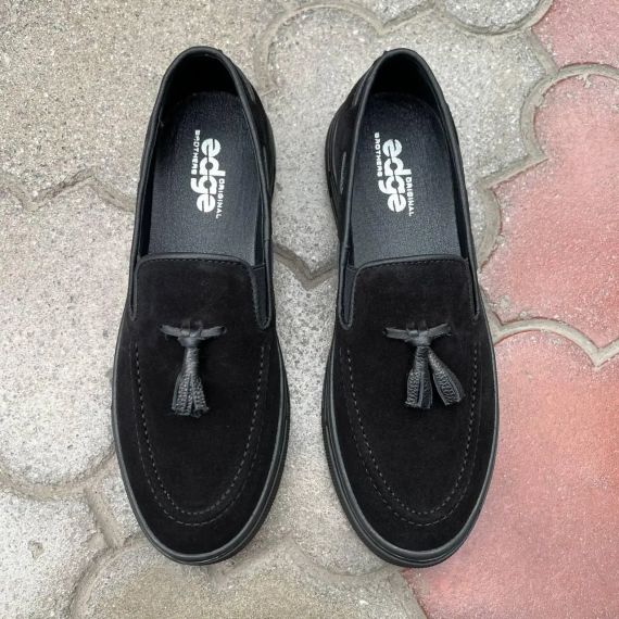 Замшевые черные лоферы 42 размер | Зображення 5