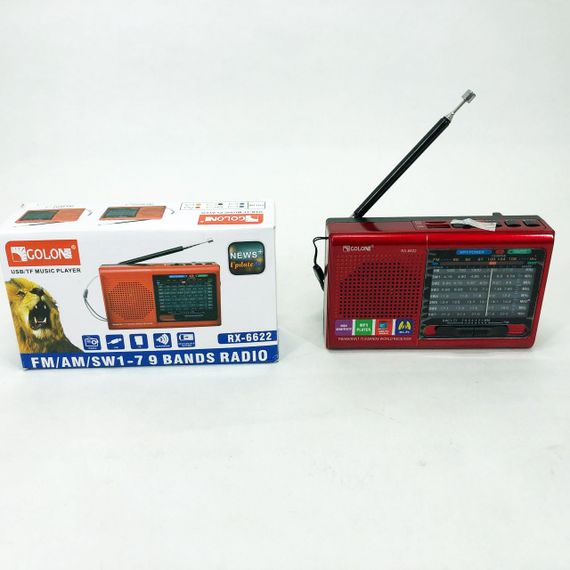 Портативная колонка радио MP3 USB Golon RX-6622. Цвет: красный | Зображення 8