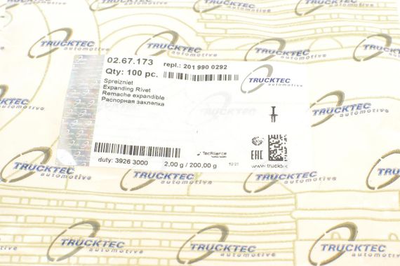 Клипса крепления облицовки BMW Mercedes Benz Mitsubishi Smart Volvo 90- 02.67.173 | Зображення 3
