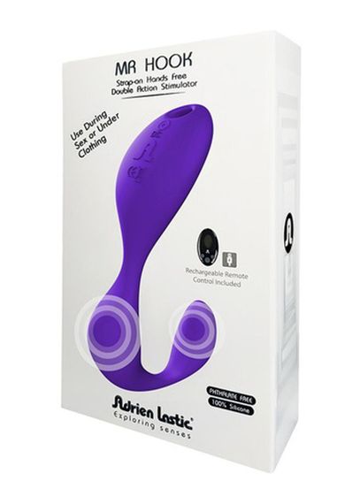 Вибратор в трусики Adrien Lastic Mr.Hook фиолетовый Sex Aura | Зображення 5