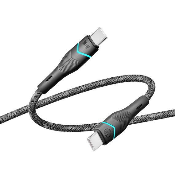 USB Ridea RC-RL15 RGB Light Type-C to Type-C 60W 1.2m | Зображення 4