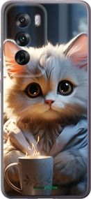 Чохол на Oppo Reno12 5G Білий кіт "5646u-3742-2448"