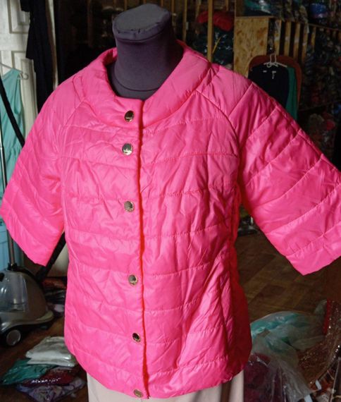 Куртка демі рукав 3/4, арт.203, колір рожевий