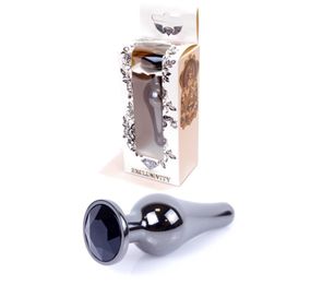 Анальная пробка - Jewellery Dark Silver BUTT PLUG- Black sexstyle