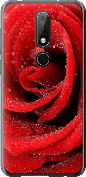 Чехол на Nokia 6.1 Plus Красная роза "529u-1539-17620"