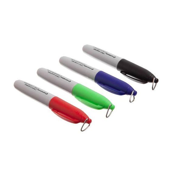 Мінімаркери перманентні кольорові, L = 93 мм, 80 шт./упак. (чорний, синій, зелений, червоний) INTERTOOL KT-50111 | Зображення 1