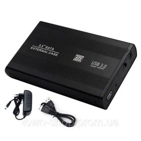 Карман 3,5"алюминиевый корпус,интерфейс USB3.0 SATA, Black