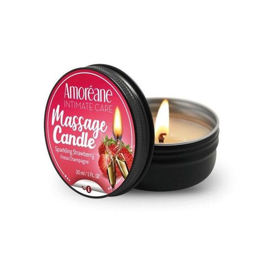 Массажная свеча "Клубника в шампанском" Amoreane Sparkling Strawberry (30 мл) sexstyle