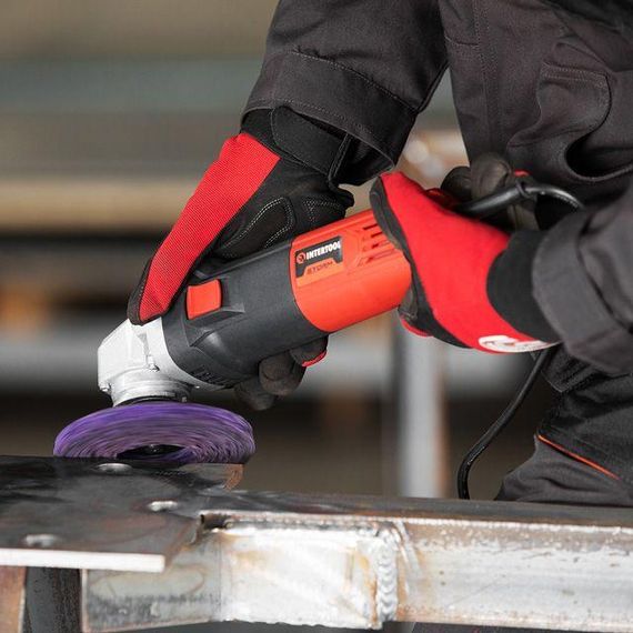 Диск зачистний з спіненого абразиву фіолетовий 125*22.2*13 мм, P46, T27 INTERTOOL BT-0603 | Зображення 4