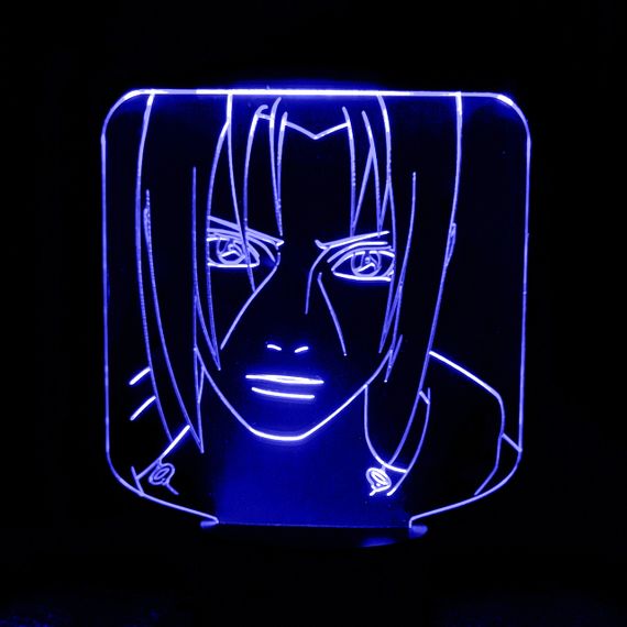 Акриловый светильник-ночник Учиха Итачи 5 синий tty-n001605