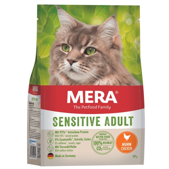 Корм Mera Cats Sensitive Adult Chicken сухий з куркою для котів з чутливим травленням 400 гр