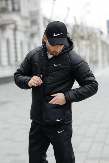 Комплект чоловічий: куртка Motion Nike чорна + штани "President" чорні. Барсетка у подарунок! (1728613757) | Зображення 5