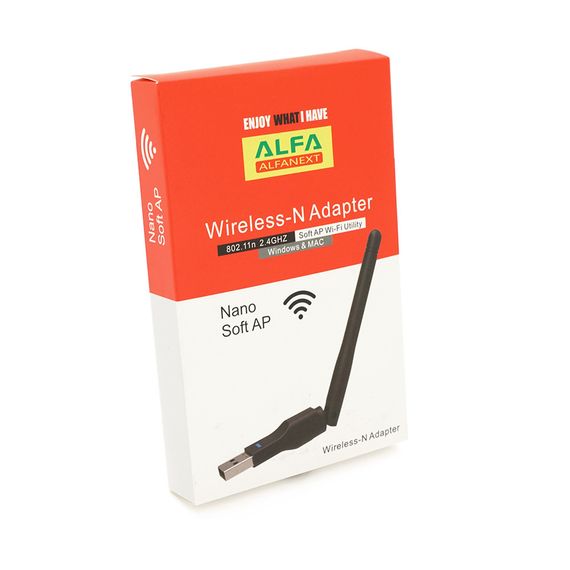 Бездротовий мережевий адаптер з антеною 10см Wi-Fi-USB LV-UW07, RT7601, 802.11bgn, 300MB, 2.4 GHz, WIN7 / XP / Vista / 2K / MAC / | Зображення 1