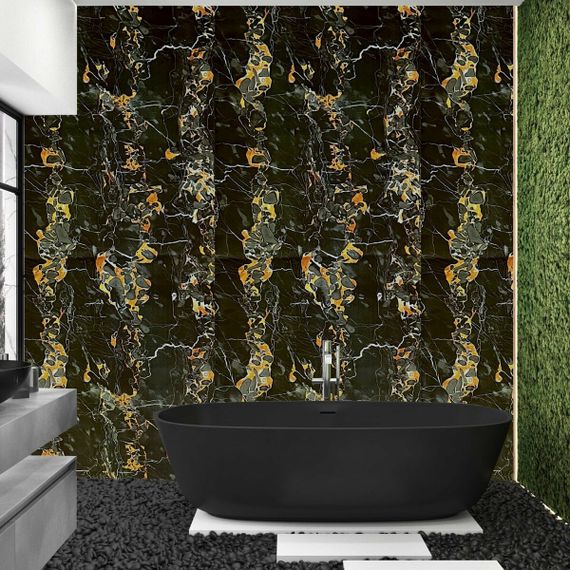 Самоклеюча плівка чорний мармур з жовтим 0,45х10мх0,07мм SW-00001282 | Зображення 4