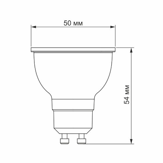 Лампа MR16e 6W GU10 3000K 220V LED Videx | Зображення 2