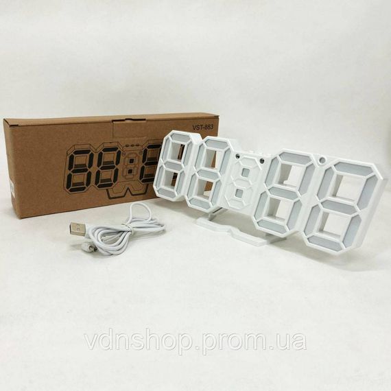 Електронний годинник з функцією підсвічування VST-883, Настільний годинник з цифрами LR-69 | Зображення 3