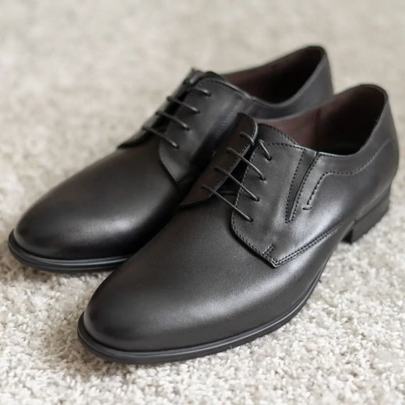 Туфлі дербі, матово-чорні 41 розмір