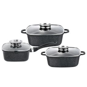 Набор посуды Gusto MARBLE GT-2504-18/22/24 6 предметов черный
