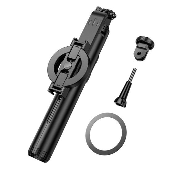 Селфі-монопод HOCO K25 Sherkhan magnetic aluminum alloy live broadcast holder Black | Зображення 3