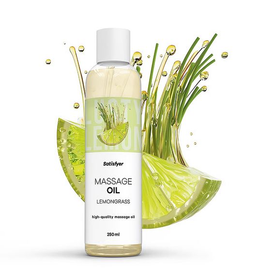 Розпродаж!!! Масажна олія Satisfyer Massage Oil Lemongrass 250 мл (термін 30.04.2027) | Зображення 1