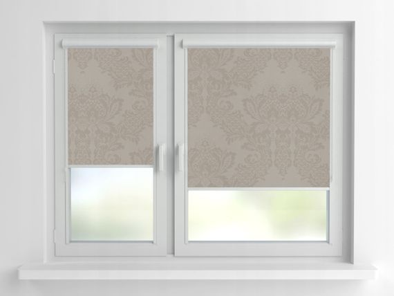 Рулонна штора Rolets Квіти 2-7648-2200 220x170 см закритого типу Світло-коричнева