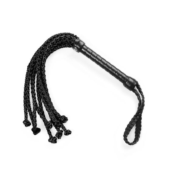 Ажурний батіг Кішка з екошкіри Art of Sex Kani Чорна