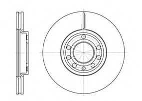 Диск гальмівний FIAT, OPEL, SAAB, передн., вент. (вир-во REMSA) REMSA 668910 на VAUXHALL VECTRA (B)