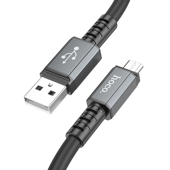 Дата кабель Hoco X85 Strength USB to MicroUSB (1m) Black | Зображення 1