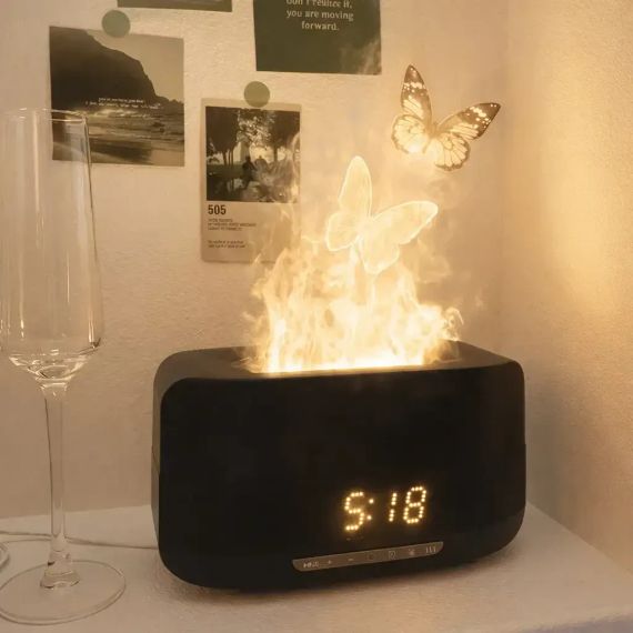 Зволожувач повітря нічник з ефектом полум'я Bluetooth колонка | Зображення 6