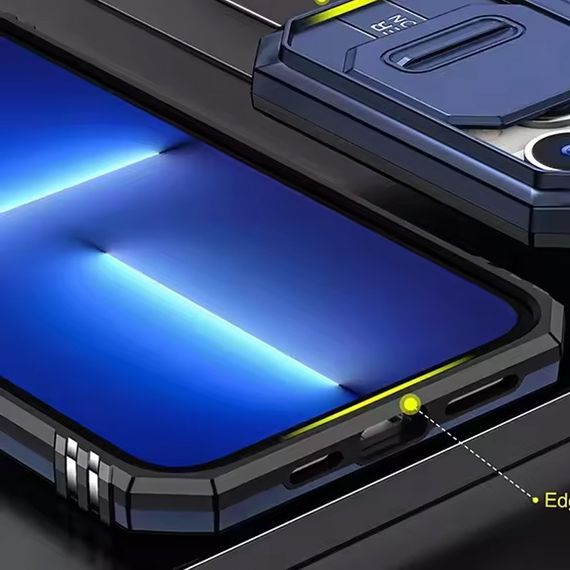 Ударопрочный чехол Camshield Army Ring для Apple iPhone 13 (6.1") Синий / Navy | Зображення 1