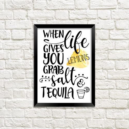 Постер у рамці When life dives you grab salt tequila A5 (MT5_18M003)