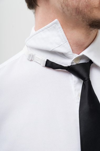 Вузька укорочена краватка на резинці Without Vindzor Black | Зображення 4