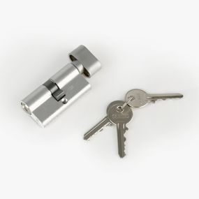 Цилиндр ключ/ворот МВМ KB5LT Z30/K30 Латунь матовая