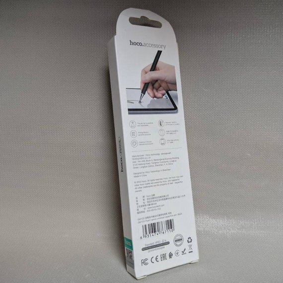 Сенсорний стилус Hoco GM103, універсальний, для смартфонів та планшетів, чорний | Зображення 1