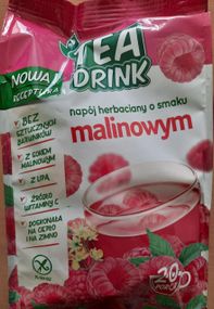 Чай гранульований з ароматом малини, розчинний Tea Drink 300 г, Польща, з вітаміном С