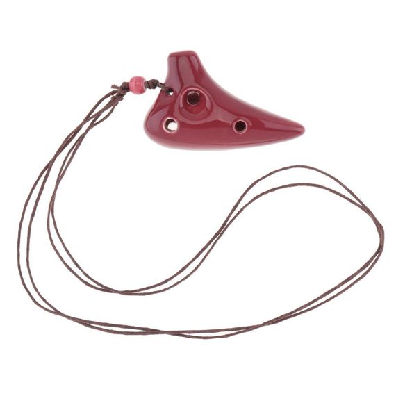 Окарина Alfabeto OC6M-DRD // Mini Ceramic Ocarina (Dark Red) (зозуля, свищик, свисткова флейта)