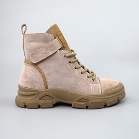 Черевики жіночі замшеві 589713 Бежеві 36 37 38 39 40 41