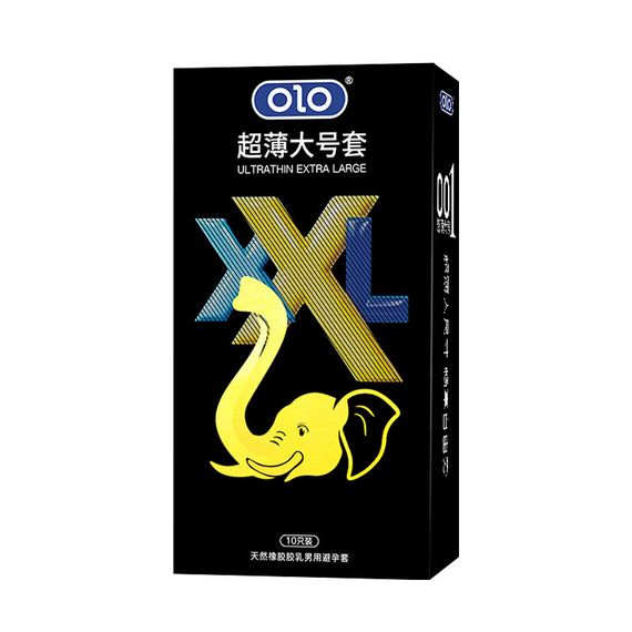 Латексные ультратонкие гладкие презервативы увеличенной ширины OLO - XXL OLO Ultrathin Extra Large, 10 шт Sex Aura