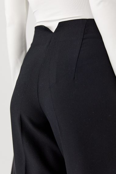 Класичні штани-палаццо з високою посадкою - чорний цвет, M (є розміри) | Зображення 3