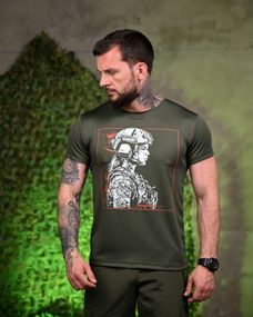 Тактична потоотводна футболка Girl oliva ПП7701