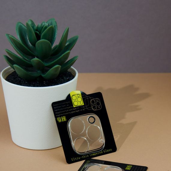 Захисне скло на камеру Full Block (тех.пак) для Apple iPhone 14 Pro (6.1") / 14 Pro Max (6.7") Прозорий | Зображення 1