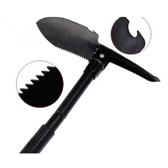 Складна міні лопата MFH чорна (213505) | Зображення 2