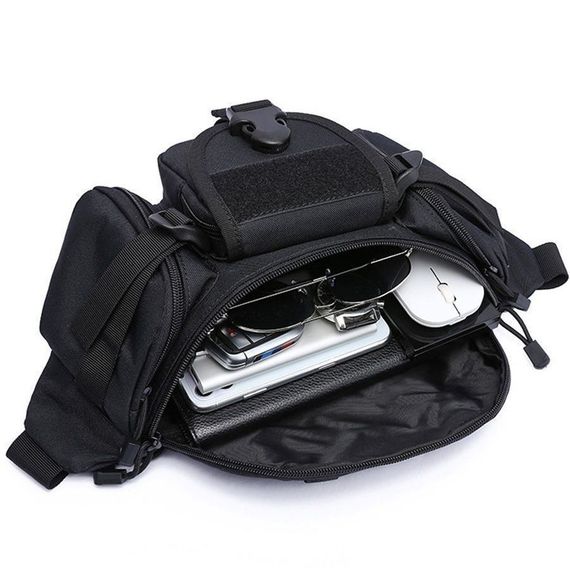 Якісна тактична сумка через плече, поясна дорожня міська чоловіча бананка – барсетка | Зображення 1