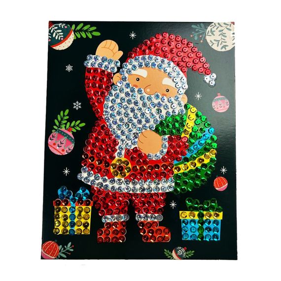 Набор для творчества мозаика из пайеток "Санта" НТ-37-04 | Зображення 1