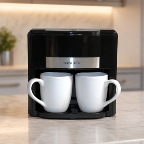 Кавомашина з двома чашками Coffee Machine AND 5269 Чорна / Крапельна кавомашина / Кавоварка електрична 500W