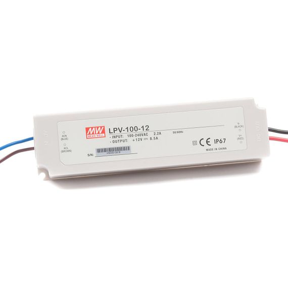 Блок живлення Mean Well LPV-100-12 (102W 85A 12V IP67) Series "LPV" | Зображення 2