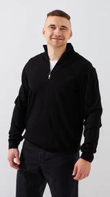 Джемпер однотонний чоловічий GENUA G01205-0001 L Чорний shop (2000999472145)